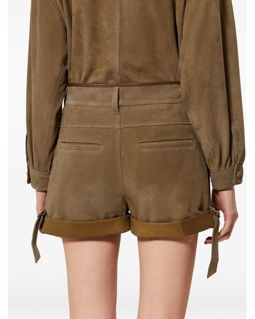 Isabel Marant Natural Marline Suede Shorts