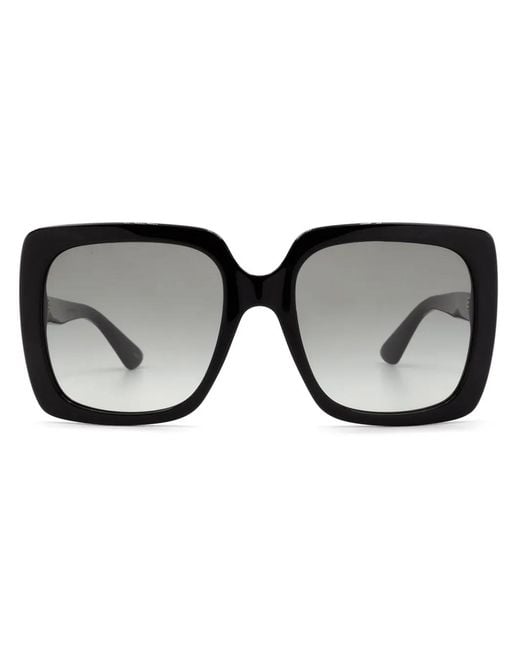 Gucci Black Oversized-Frame Sunglasses