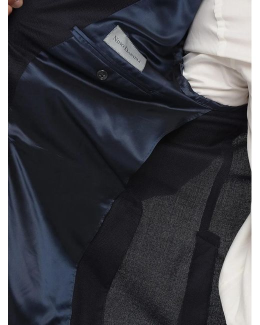 Corneliani Blue Notch-Lapel Blazer for men
