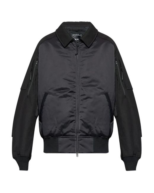 Y-3 Gray Contrast-Panel Bomber Jacket for men