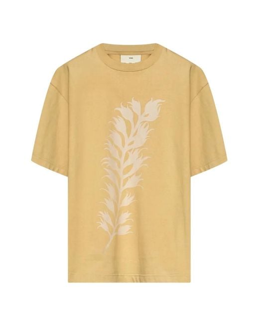 Song For The Mute Yellow Fern-Print T-Shirt