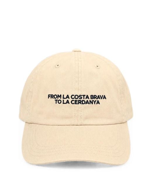 LES HÉRITIERS Natural Slogan-Embroidered Cotton Cap for men