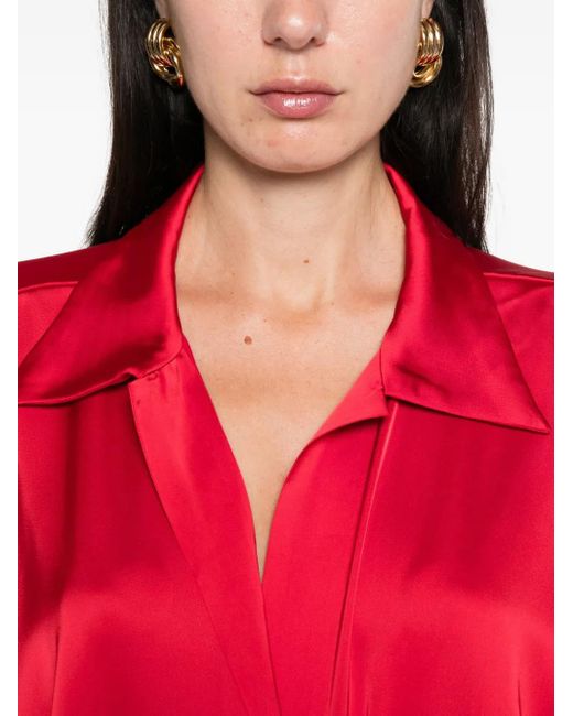 Norma Kamali Satijnen Body in het Red