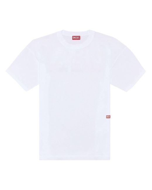 DIESEL Katoenen T-shirt in het White voor heren