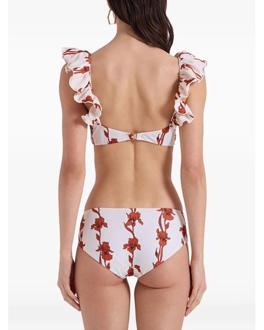LaDoubleJ Pink Ruffled Bikini Top