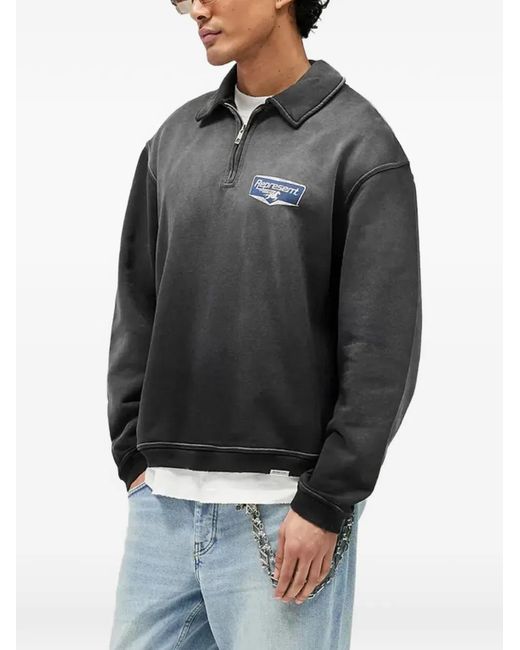 Represent Gray Nothing Faster Quarter Zip Sweatshirt for men