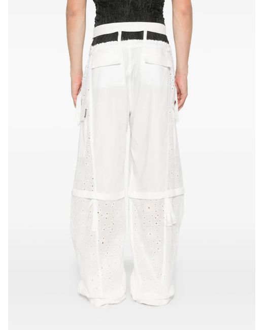 OTTOLINGER White Baggy Cargo Trousers