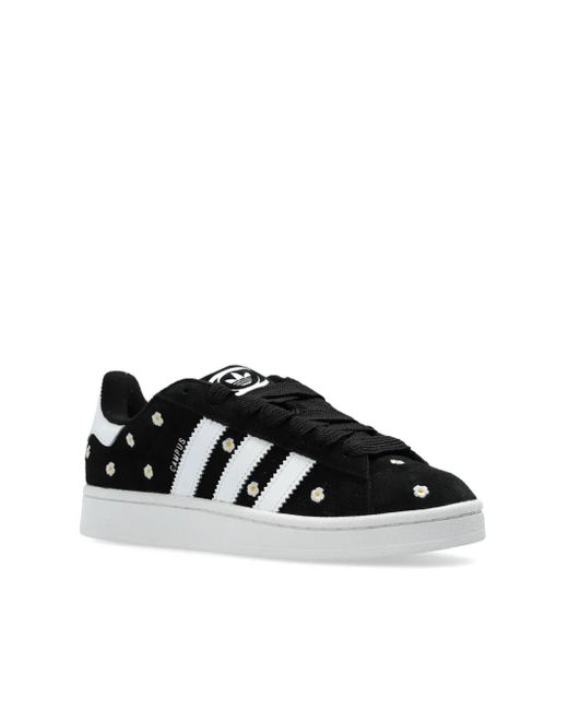 Adidas Black Campus 00S Floral-Embroidery Sneakers