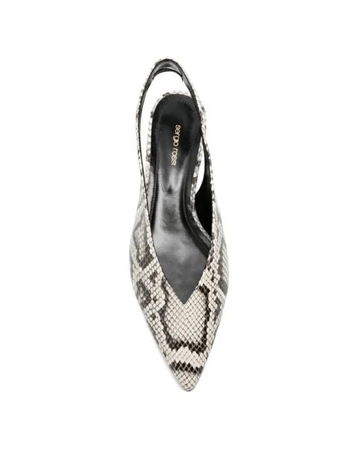 Sergio Rossi White Beak Slingback Pointed Pumps