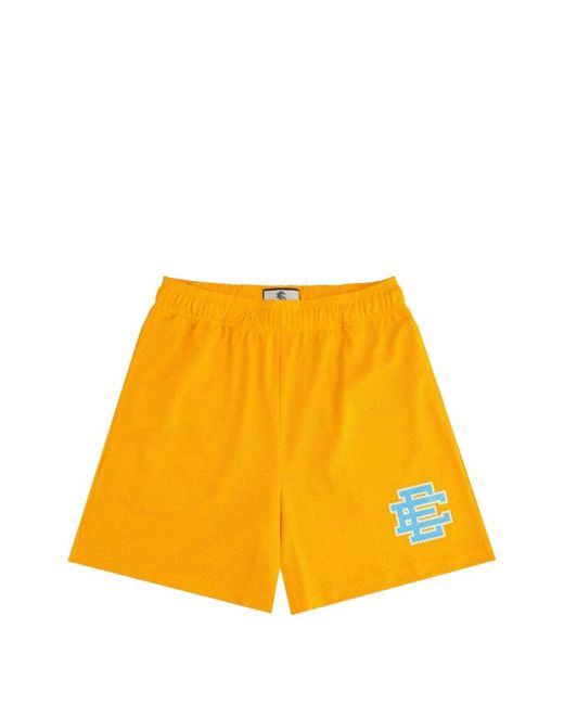 Eric Emanuel Yellow Ee Basic Mesh Shorts for men
