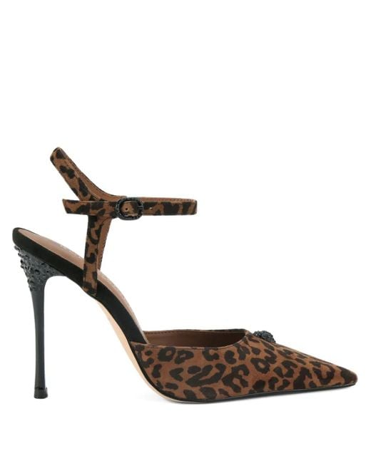 Kurt Geiger White Pumps mit Leoparden-Print 105mm
