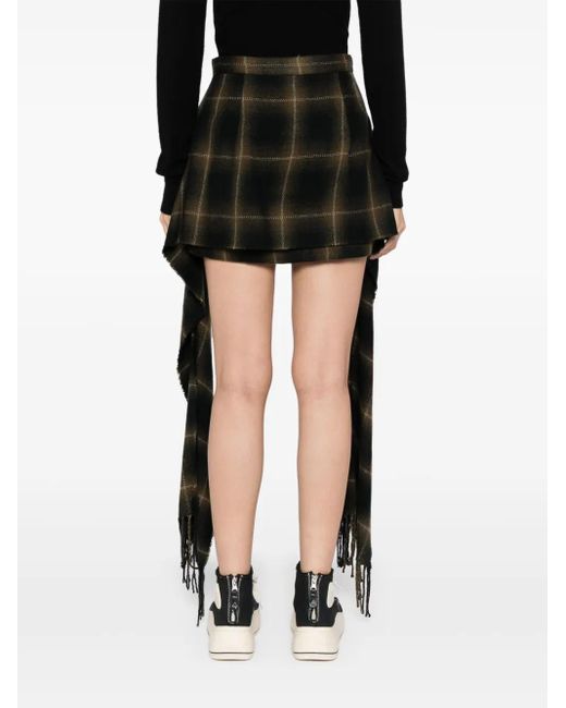 Maison Mihara Yasuhiro Black Checked Skirt
