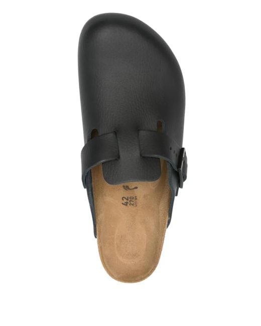 Birkenstock Gray Boston 2.0 Pro Leather Slippers for men