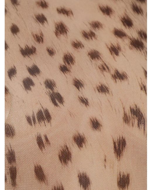 Amiri Blue Animal-Print Long-Sleeve Top