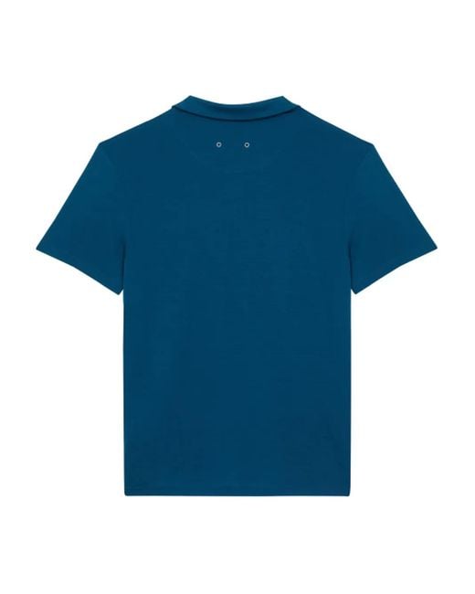 Vilebrequin Blue Embroidered-Logo Polo Shirt for men