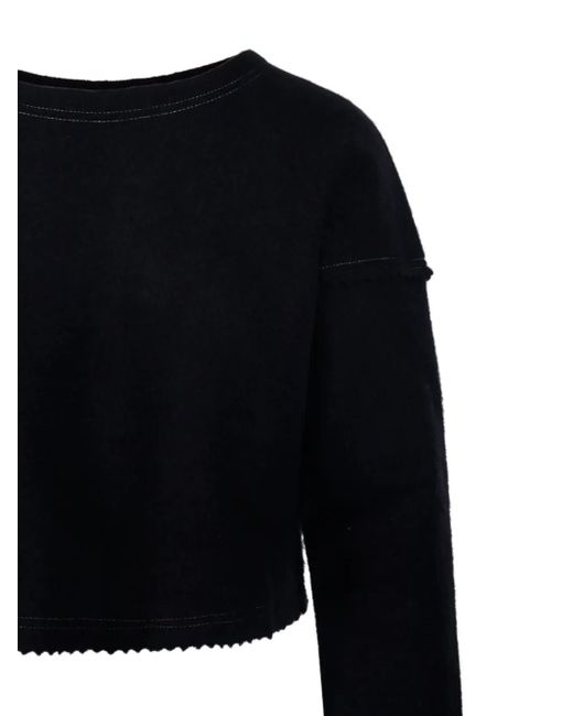 Max Mara スカラップエッジ クロップトップ Black