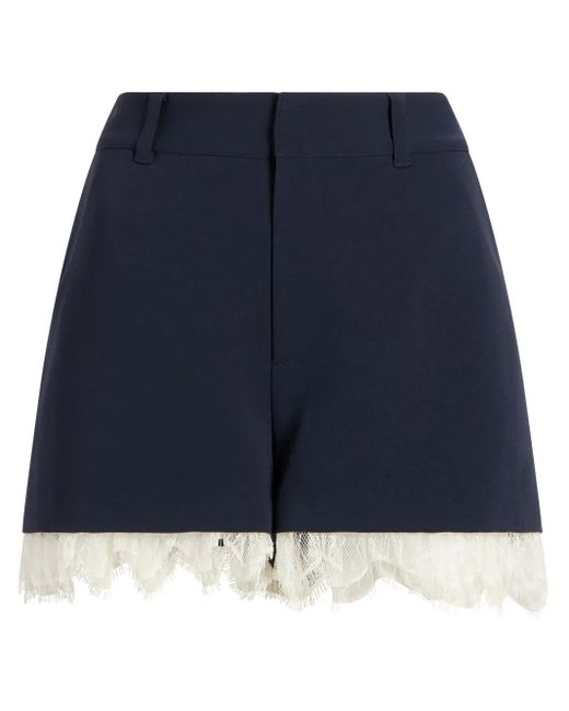 Cinq À Sept レーストリム テーラード ショートパンツ Blue