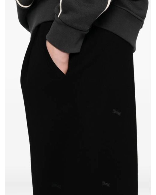 CROQUIS Black Elastic Yarn Curved Trousers for men