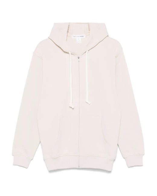 Comme des Garçons White Cotton Hoodie for men