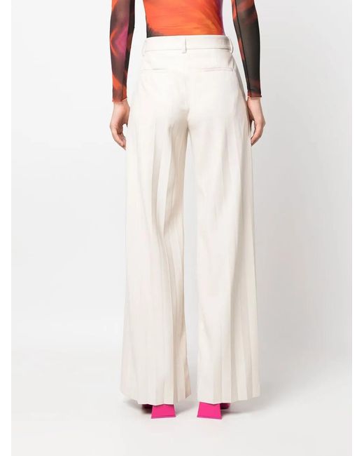 MSGM High Waist Broek in het White