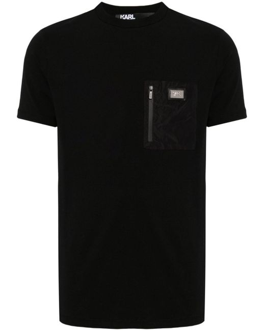 Karl Lagerfeld T-Shirt mit rundem Ausschnitt in Black für Herren