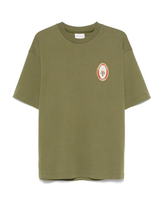 Drole de Monsieur Green Graphic-Print T-Shirt for men