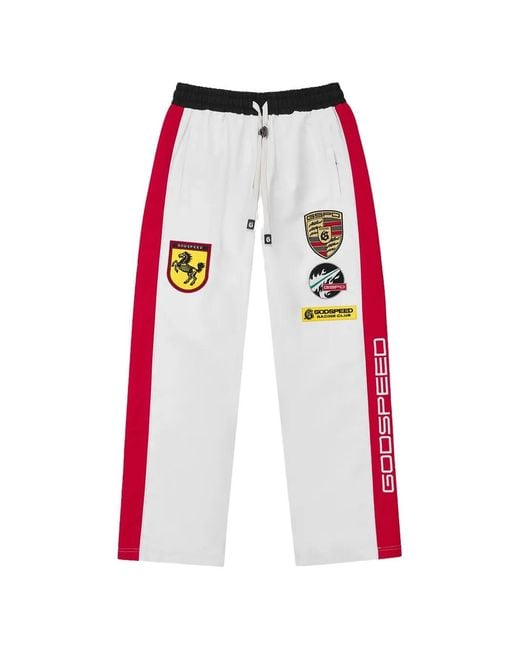 Godspeed Red Grc Side-Stripe Track Pants for men