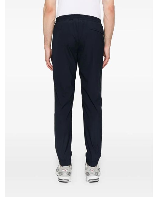 Corneliani Blue Drawstring Straight-Leg Trousers for men