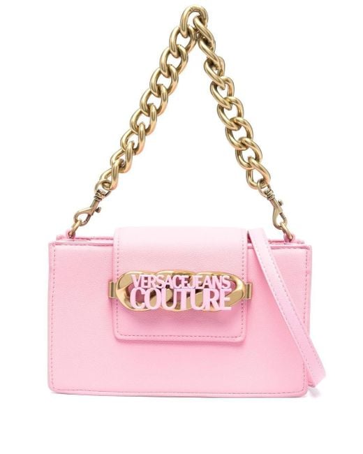 Versace Jeans Pink Chain-link Shoulder Bag