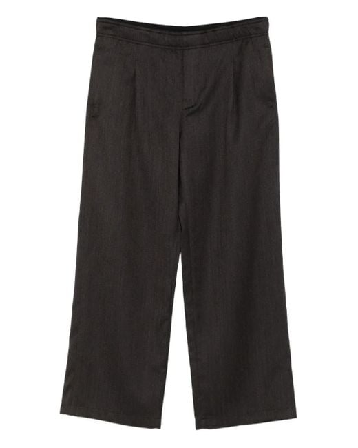 Our Legacy Black Pleated-Front Trousers for men