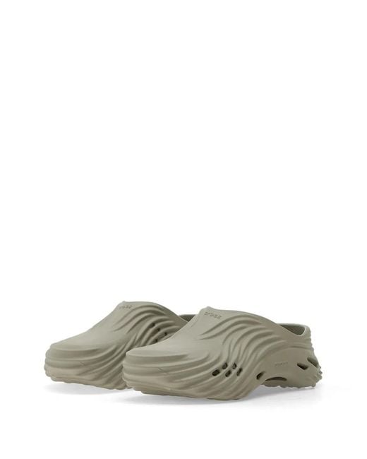 CROCSTM Gray Echo Wave Cut-Out Clogs