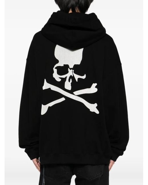 Mastermind Japan Black Logo-Embroidered Hoodie for men