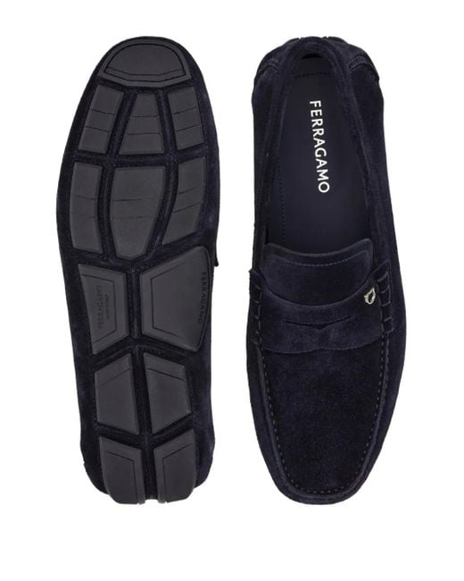 Ferragamo Black Penny Driver Loafers for men