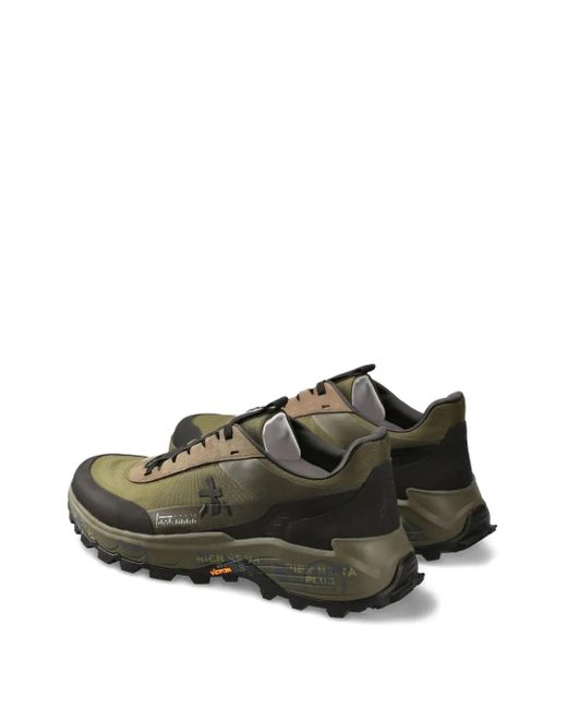 Premiata Green Devin Logo-Appliqué Sneakers for men