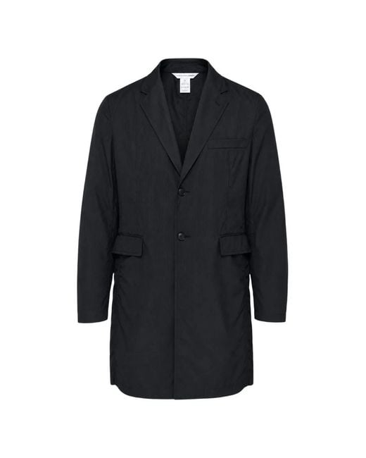 Comme des Garçons Blue Pinstripe-Pattern Single-Breasted Coat for men