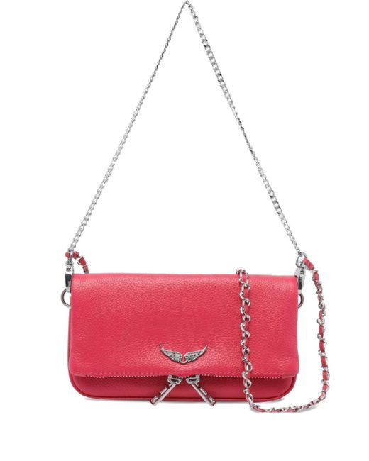 Bolso de hombro Nano Rock con cadena Zadig & Voltaire de color Red