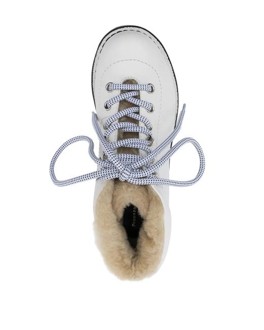 Proenza Schouler White Shearling Hiking Boots