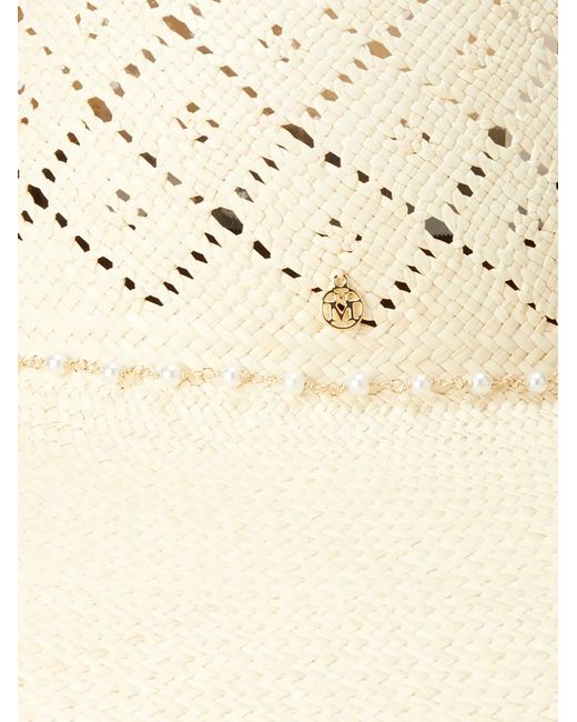 Maison Michel White Blanche Openwork-Design Hat