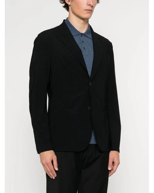 Eraldo Black Peak-Lapels Blazer for men