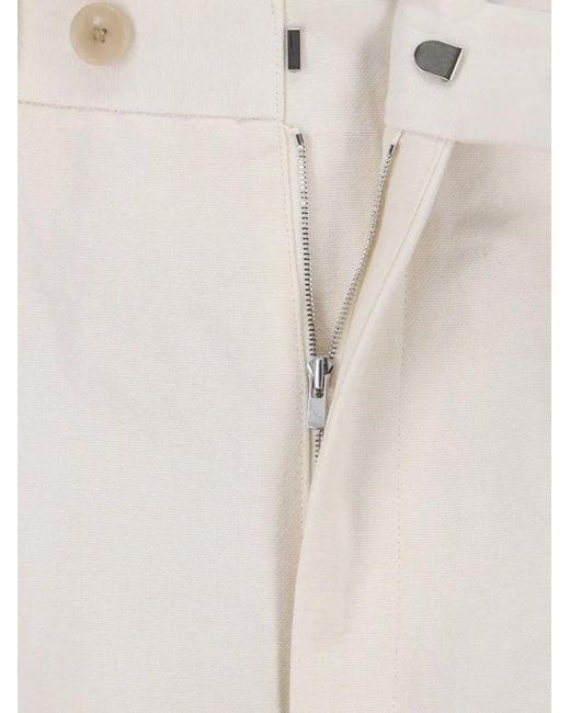 Auralee White Pantalon De Costume À Plis