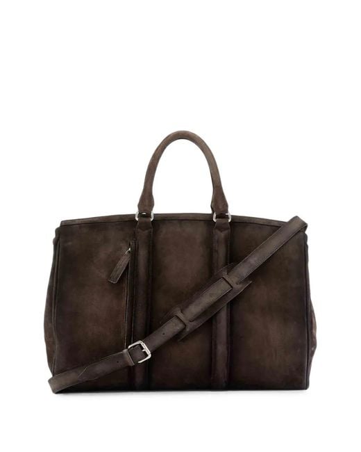Officine Creative Brown Sac Fourre-Tout Quentin 009 En Daim for men