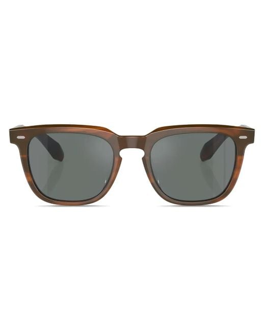 Oliver Peoples Gray Square-Frame Sunglasses