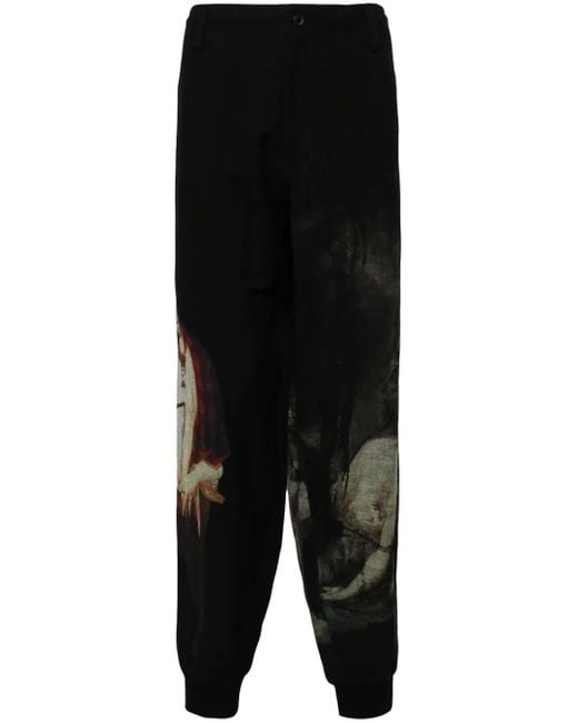 Yohji Yamamoto Black A Nightmare Tapered Trousers for men
