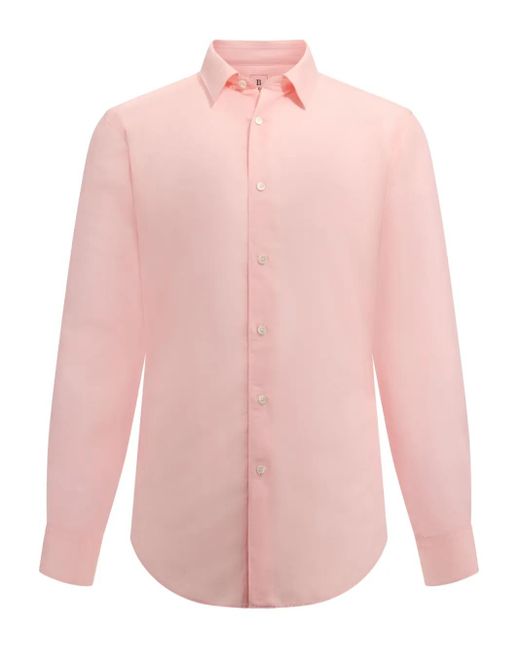 Boggi Pink Linen Shirt for men