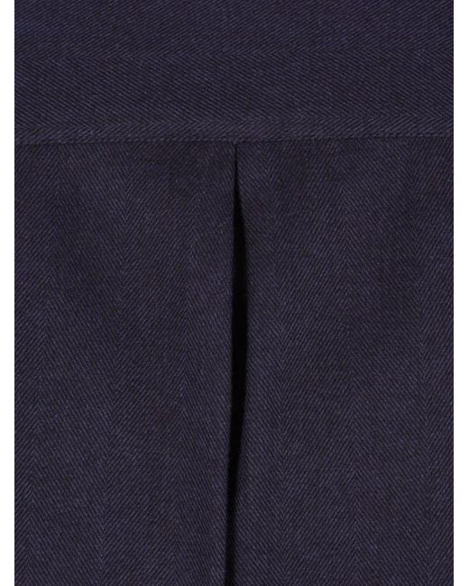 Brunello Cucinelli Blue Chemise Boutonnée À Chevrons Tissés for men