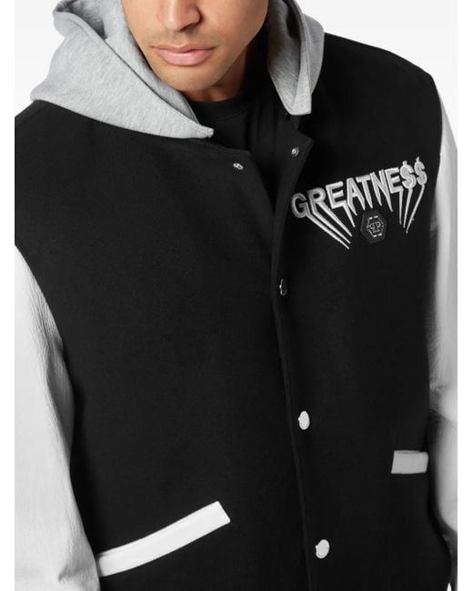 Philipp Plein Bomberjacke Mit Kapuze in Black für Herren