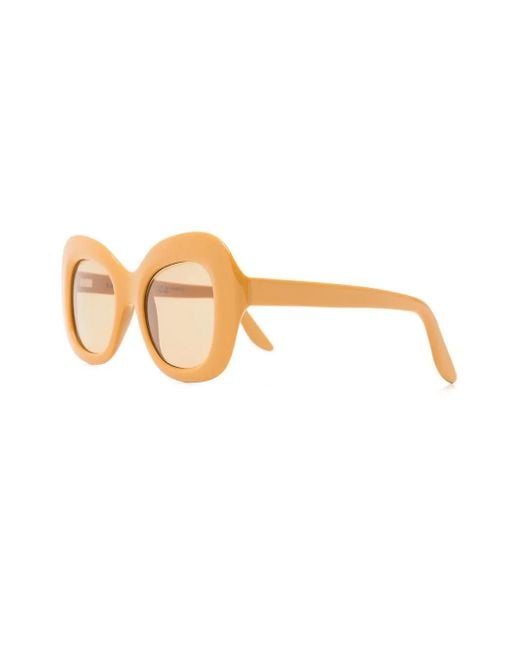 Lapima Brown Mafalda Oversize-Frame Sunglasses