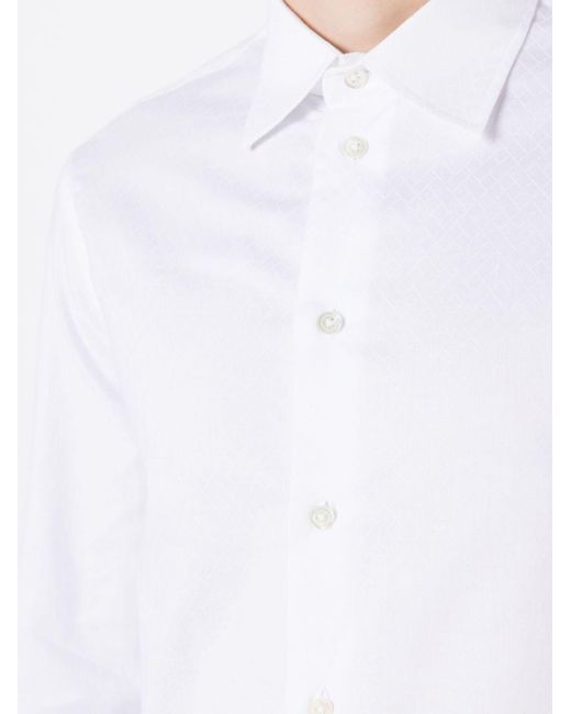 Camisa con motivo de espiga Emporio Armani de hombre de color White