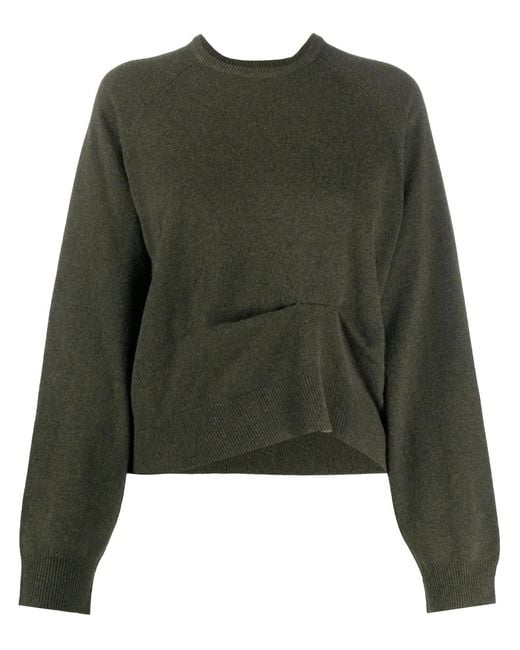 Remain Green Tucked Round Neck Jumper