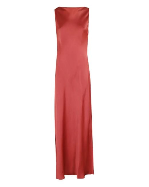 Antonelli Red Cowl-back maxi dress